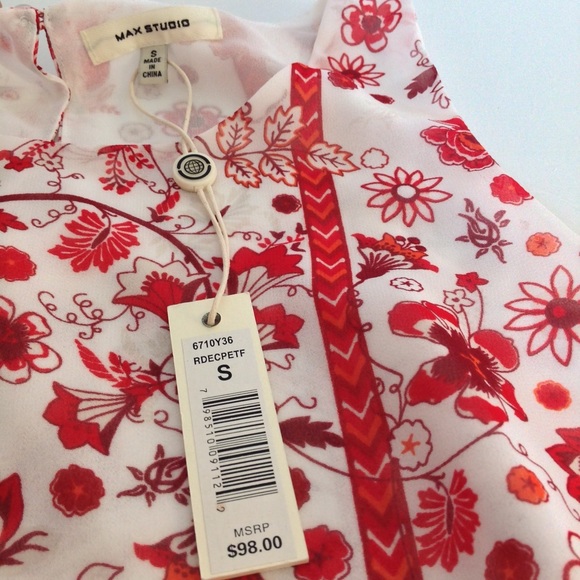 NWT Max Studio Floral Tank Top (S) - Picture 8 of 11